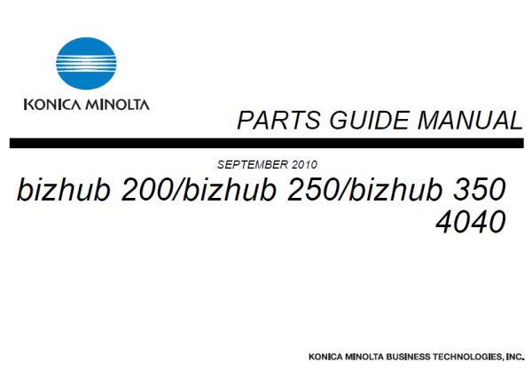 Konica Minolta BizHub Manual