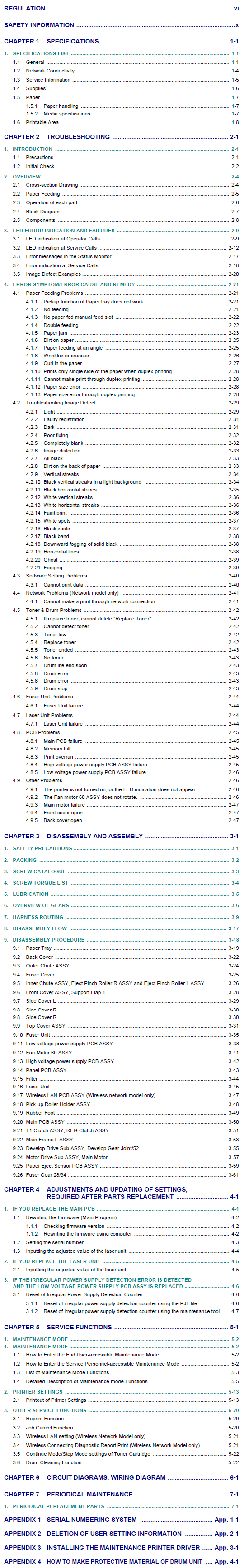 BROTHER HL2130, 2220, 2230, 2240, 2240D, 2250DN, 2270DW Service Manual