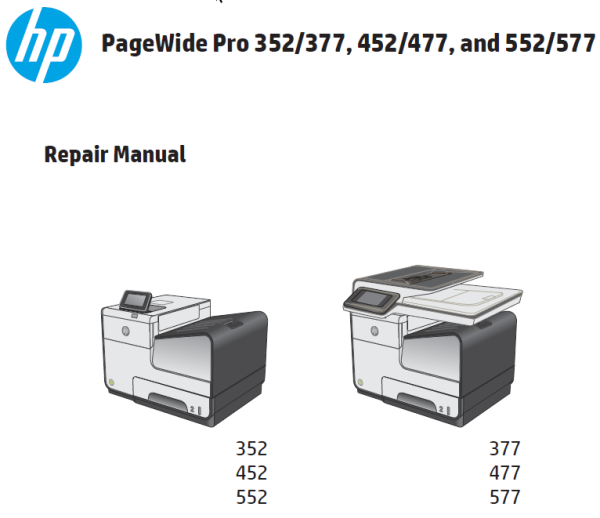 HP PageWide Pro 300 400 500 Series RM