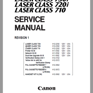 Canon Laser Class 710i 730i 720i Service and Parts Manual