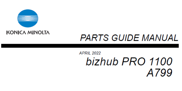 KM BizHub PRO 1100 Parts List