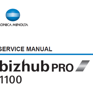 KM BizHub PRO 1100 and OPTIONS Service Manual