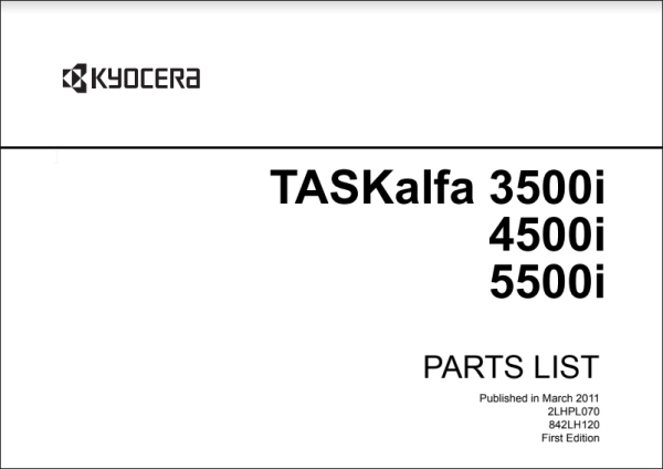 Kyocera TASKalfa-3500i-4500i-5500i Parts List