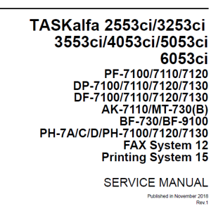 Kyocera TaskAlfa 2553ci, 3253ci, 3553ci, 4053ci, 5053ci, 6053ci Service Manual