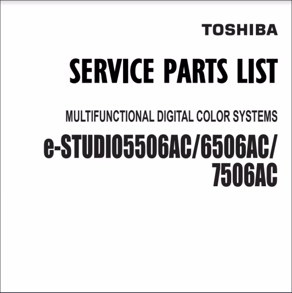 Toshiba e-STUDIO 5506AC 7506AC Parts List
