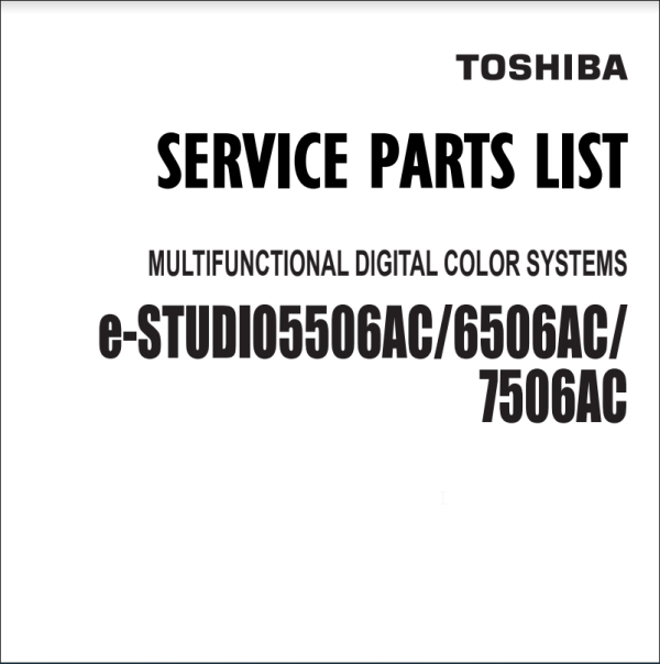 Toshiba e-STUDIO 5506AC 7506AC Parts List