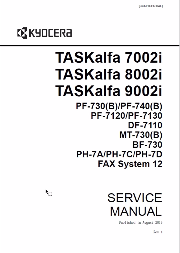 Kyocera TASKalfa 7002, 8002i Service Manual