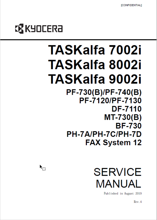 Kyocera TASKalfa 7002, 8002i Service Manual