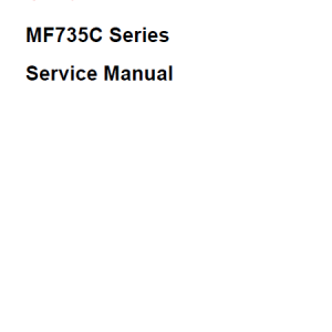 Canon Color imageClass MF735C Series Service Manual and Parts List