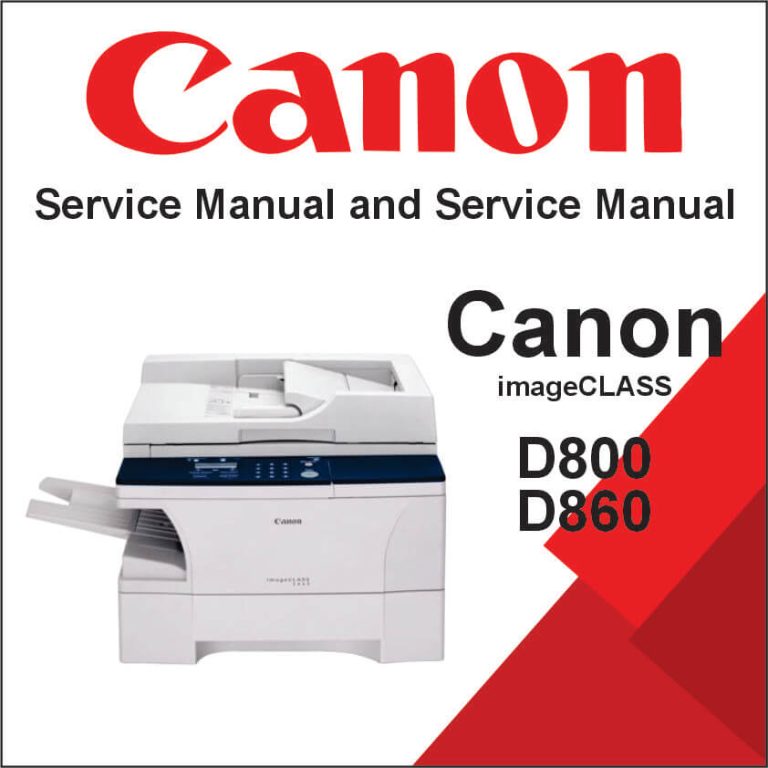 imageCLASS D800 Series, imageCLASS D860 Service Manual
