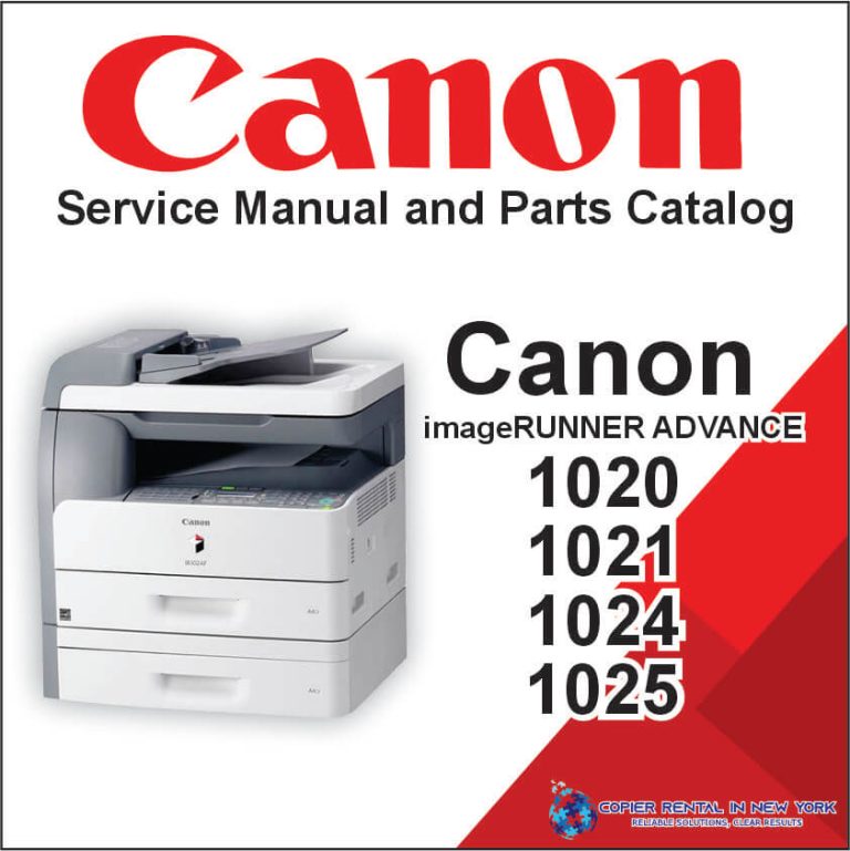 Canon imageRunner 1020, 1021, 1024, 1025, Series Service Manual and Parts Catalog