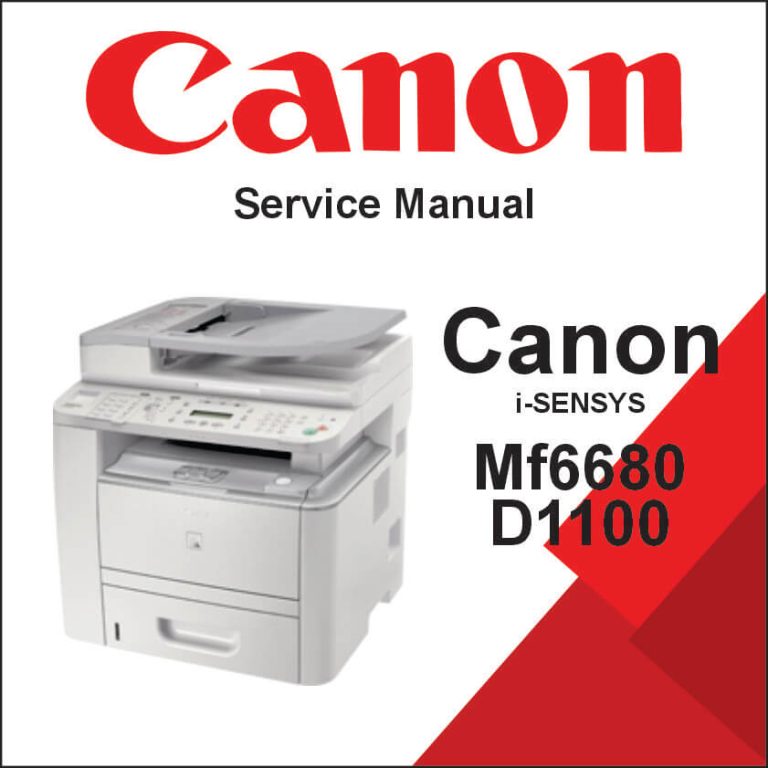 CANON i-SENSYS MF6680/D1100 Series - Service Manual