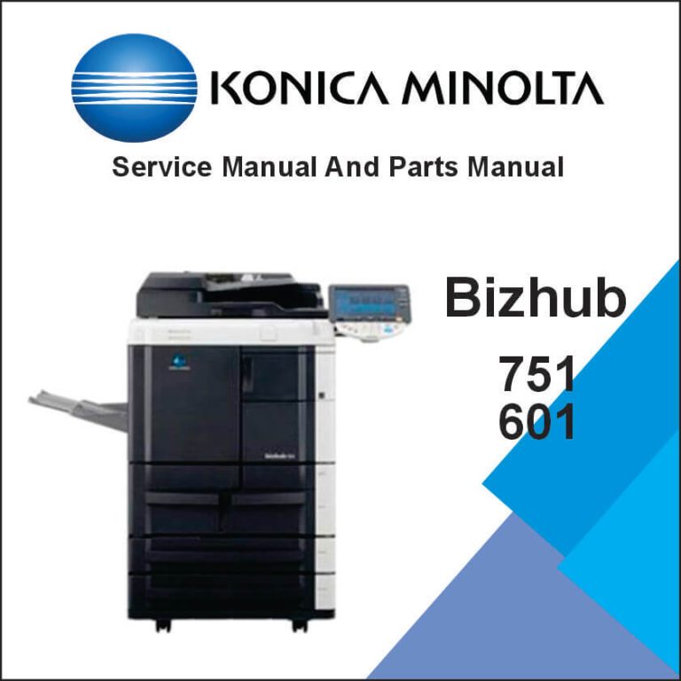 KONICA Bizhub 751 and 601 Service Manual and Parts Manual
