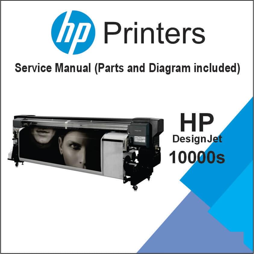 HP DesignJet 10000s Series Service Manual (Parts and Diagrams already included)
