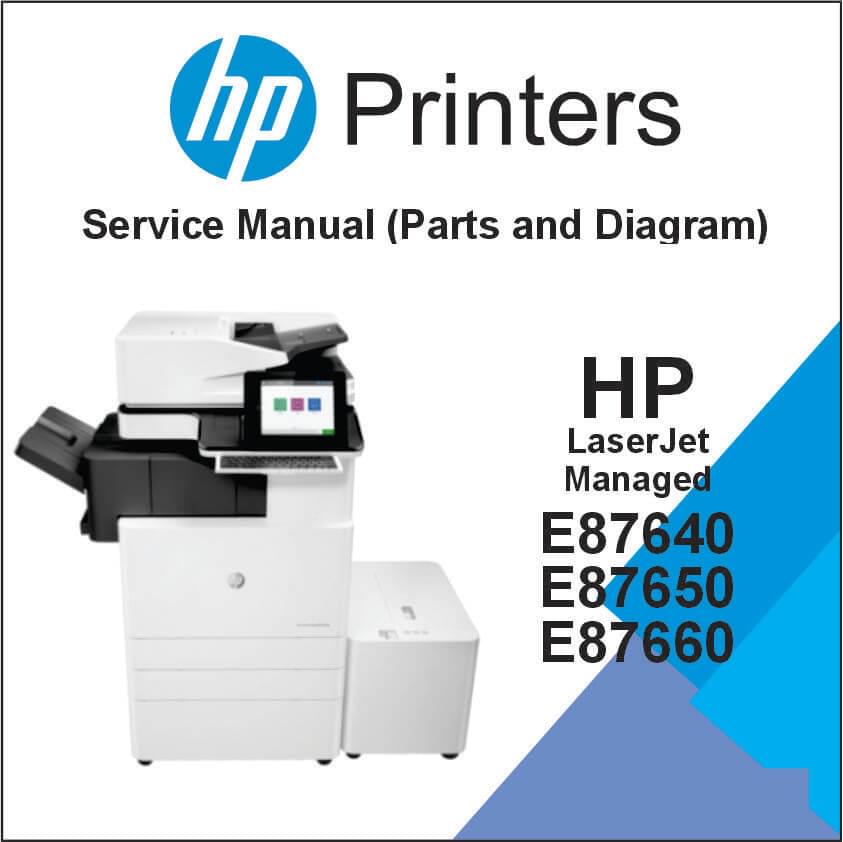 HP Color LaserJet Managed MFP E87640, E87650, E87660 Series Service Manual (Parts diagram already included)