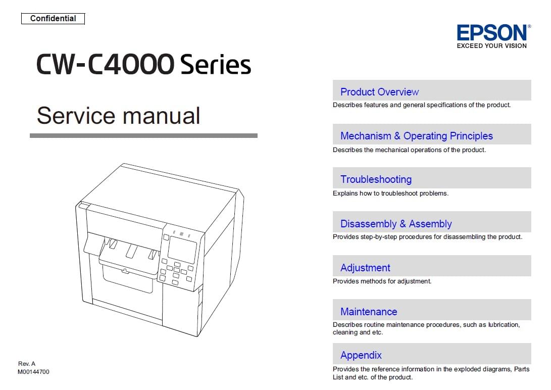 Epson ColorWorks CW-C4000 Service Manual